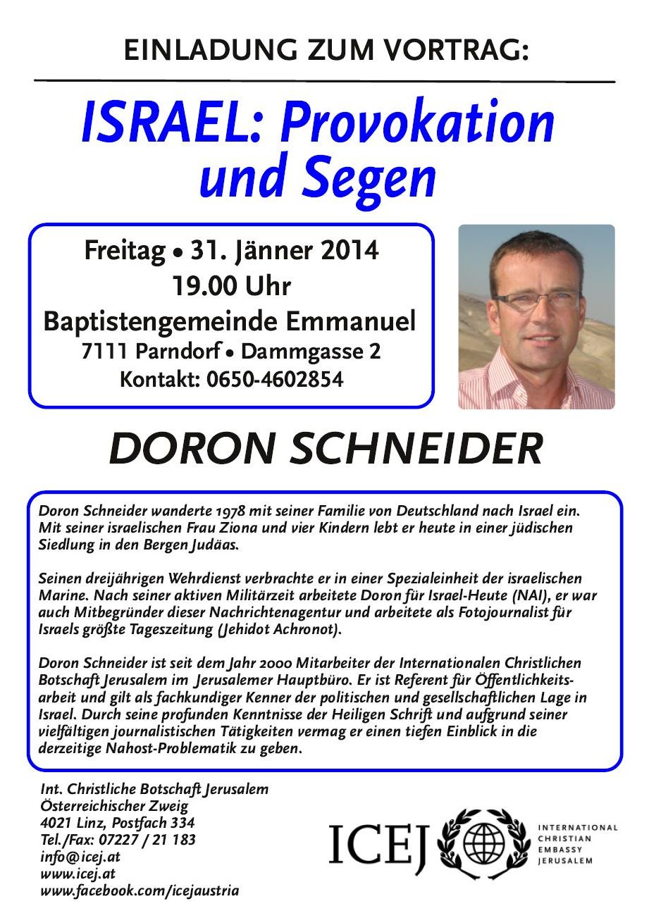 Doron Schneider - Israel: Provokation und Segen